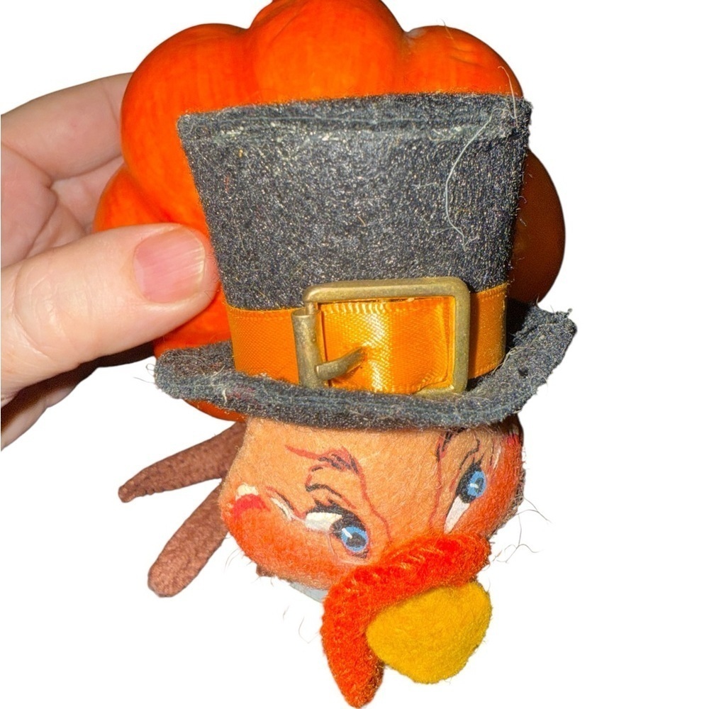 Annalee 5” Turkey Pumpkin Figurine 🦃🎃 (2005) Thanksgiving Collectible - Picture 7 of 9